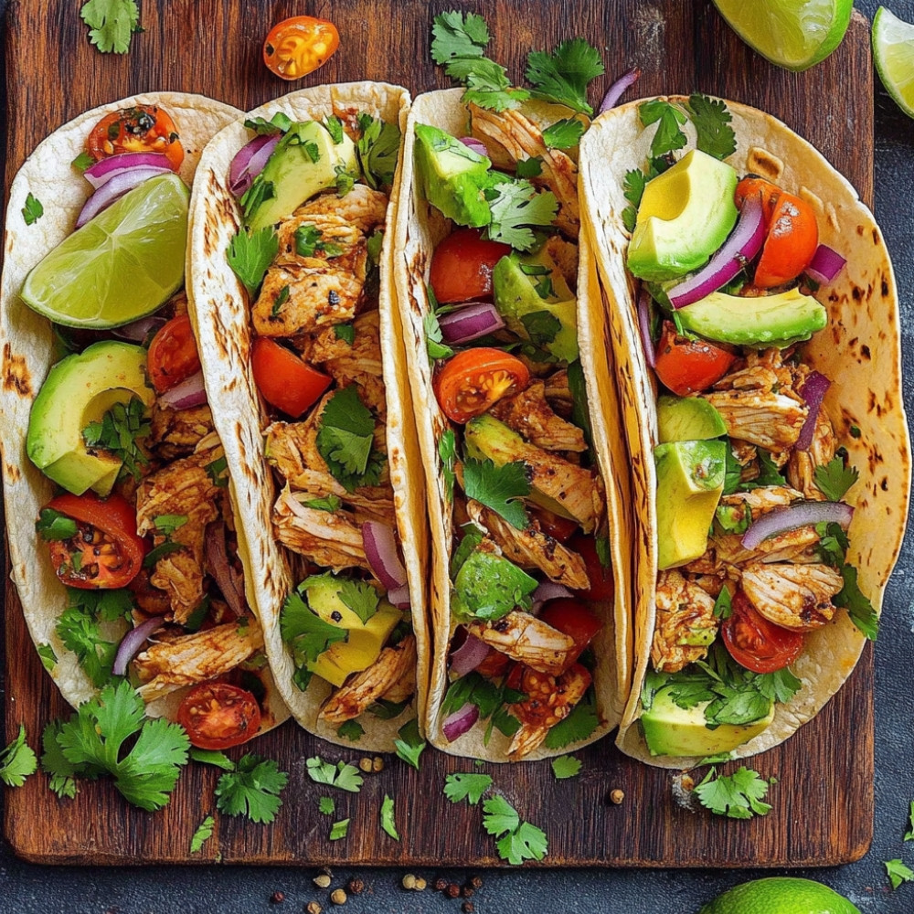 Tacos karaibskie z kurczakiem