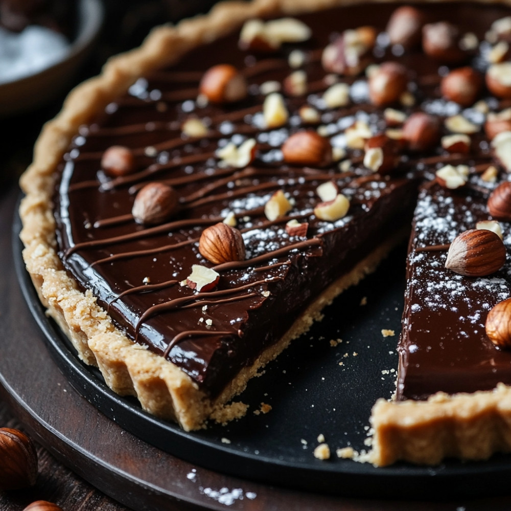 Tarte chocolat noisette