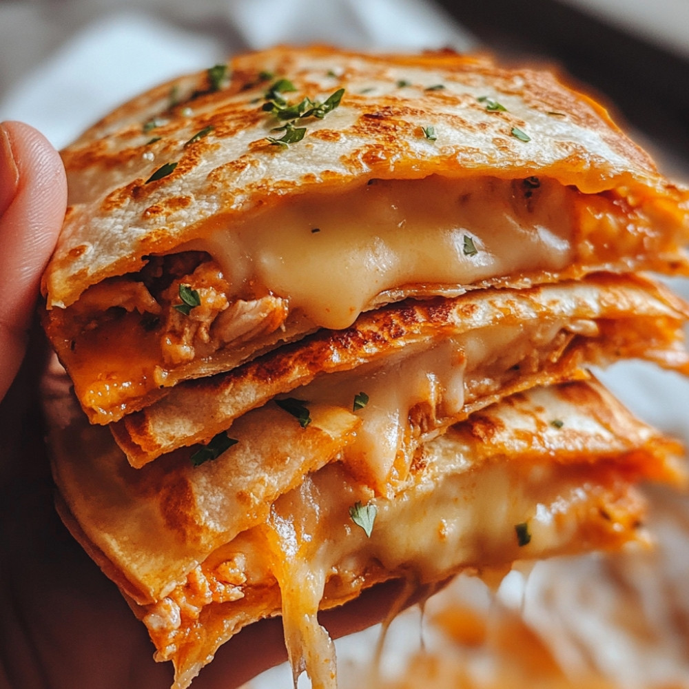 Wontony quesadillas z kurczakiem i serem