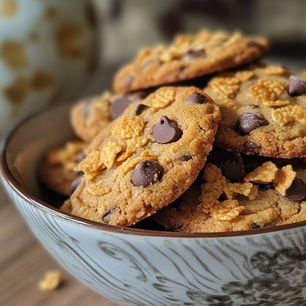 Ciasteczka czekoladowe z płatkami kukurydzianymi