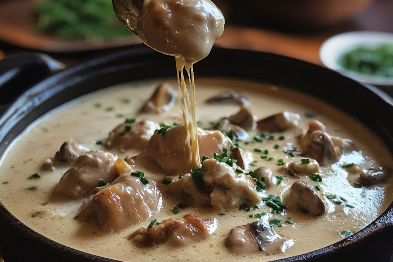 Bulion do fondue z kurczakiem