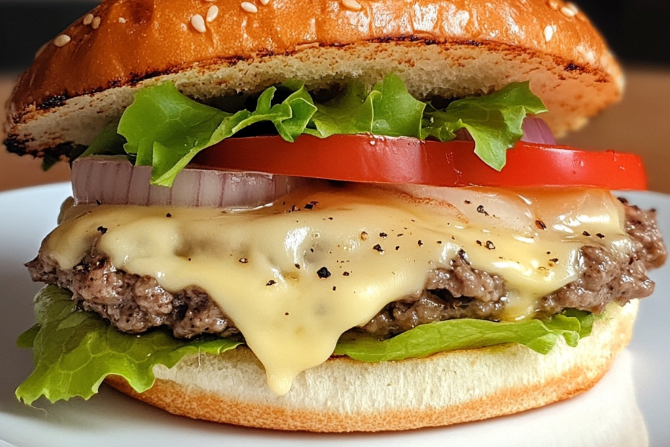 Burger z serem domowym