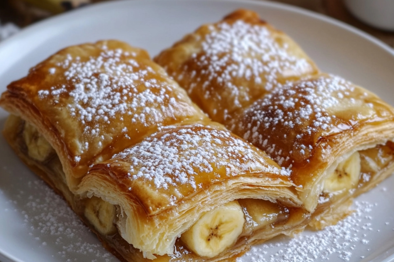 Ciasto francuskie z bananem i kawą z mlekiem Nescafé Dolce Gusto