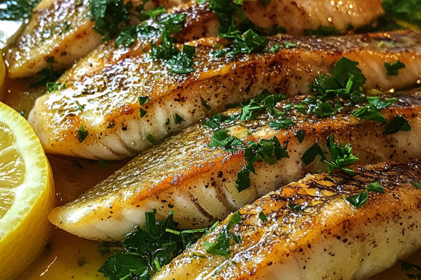 Filety rybne na liściach cytrynowca