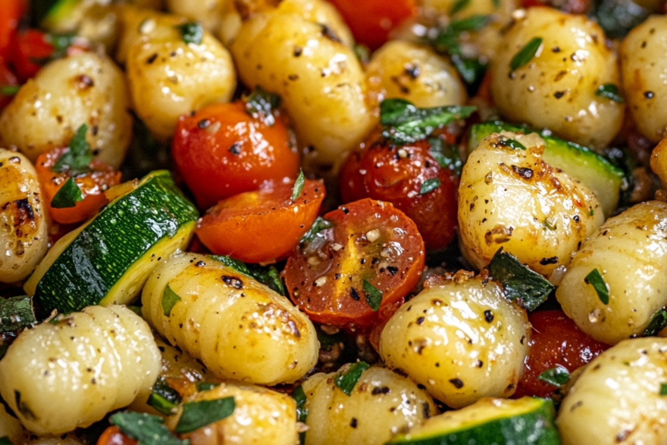 Gnocchi i warzywa na blaszce