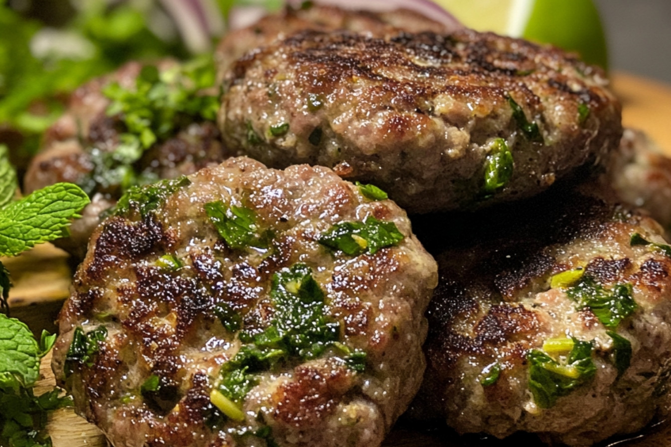 Keftas domowej roboty z miętą i bazylią