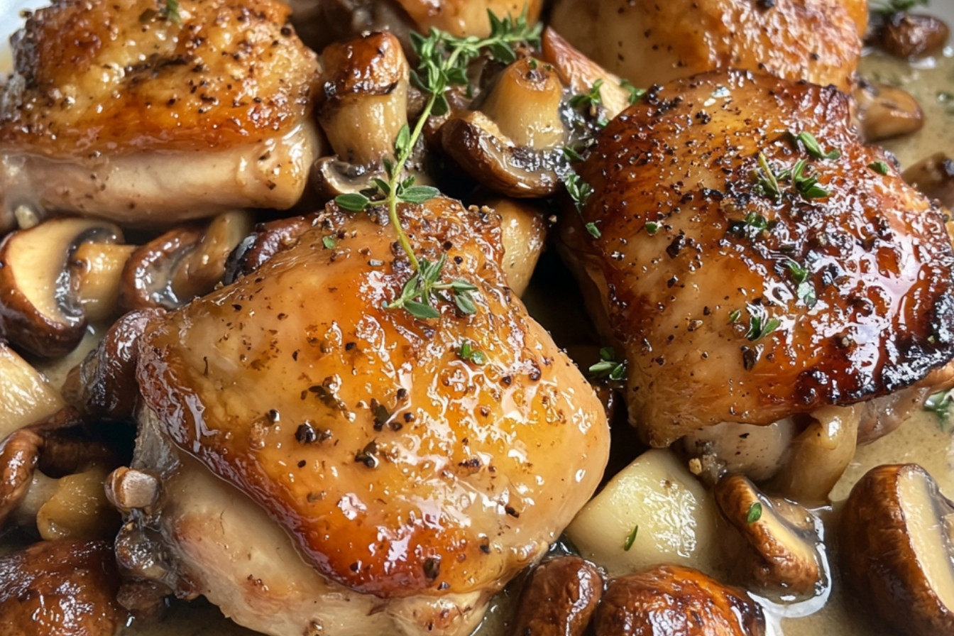 Kurczak z girolles i chanterelles