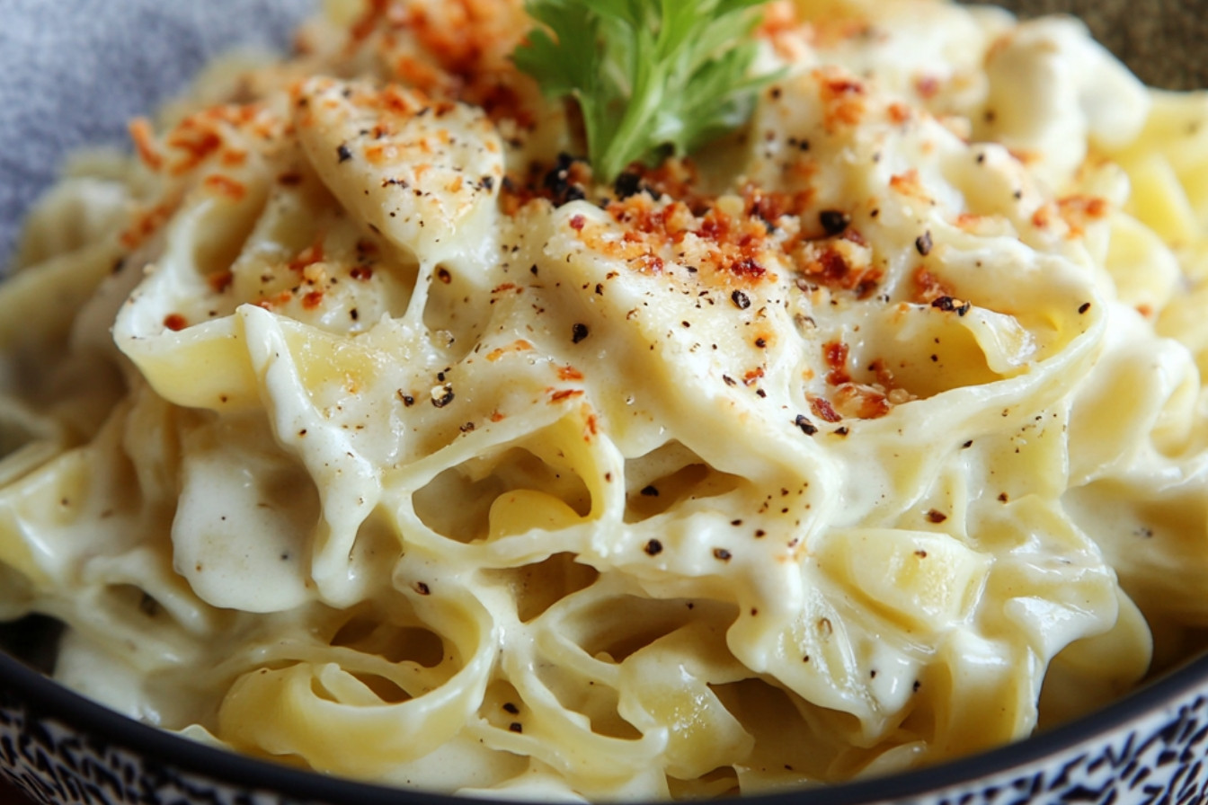 Makaron z zieloną kapustą i medalionem ardeńskim