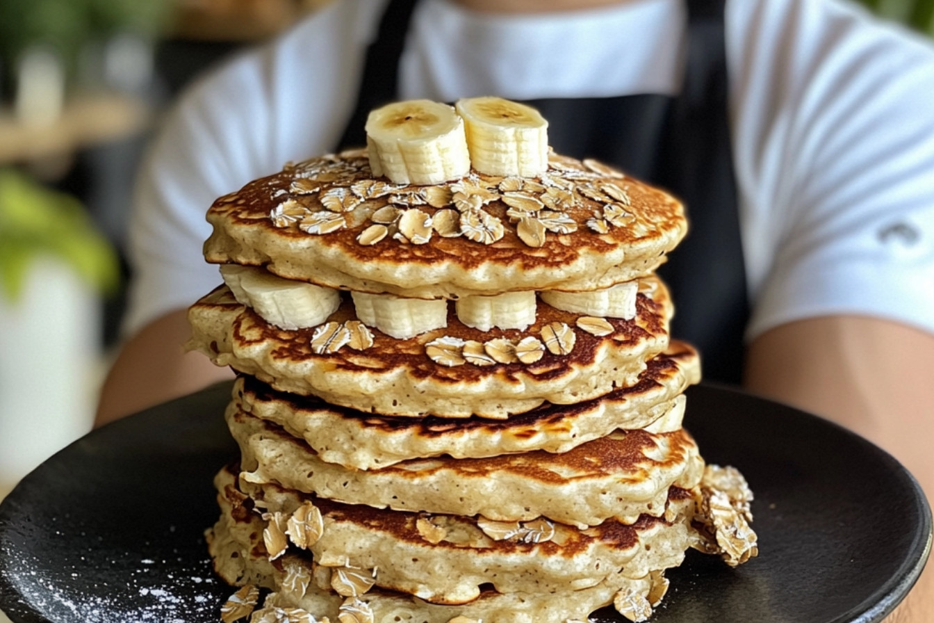 Placuszki bananowe z płatkami owsianymi