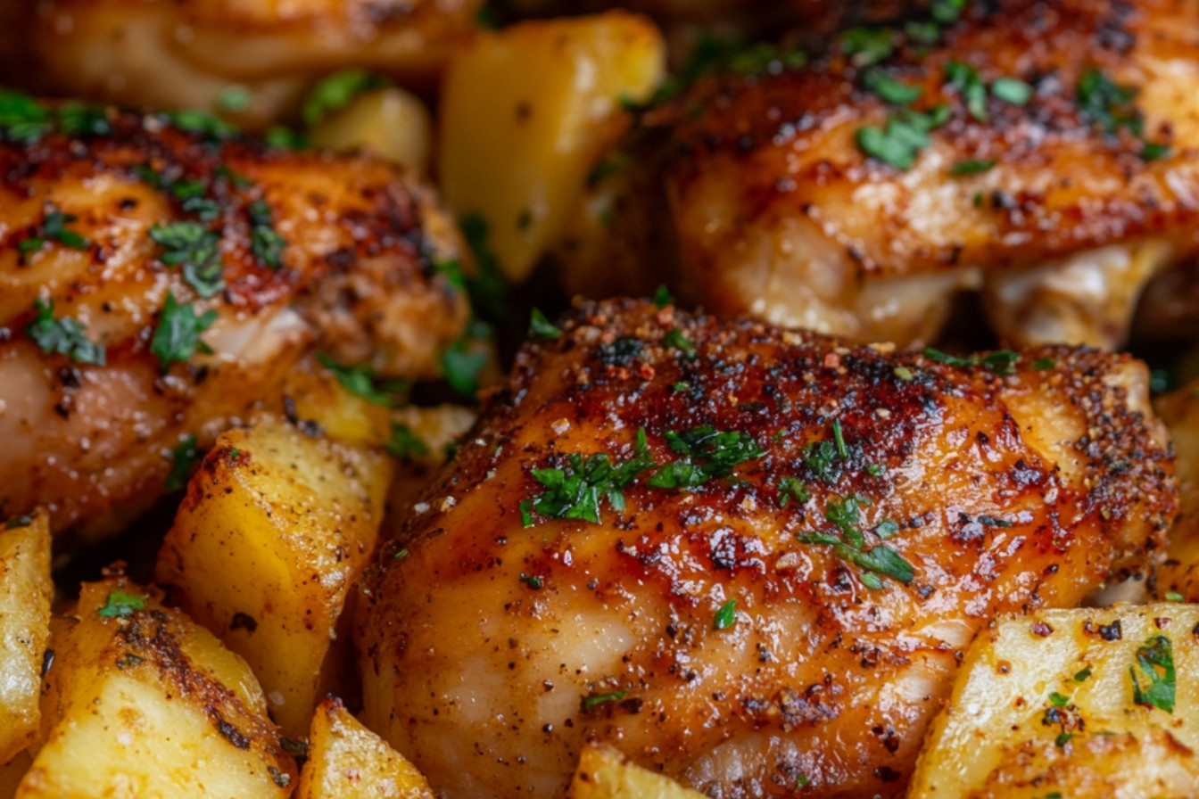 Udka kurczaka z chipsami