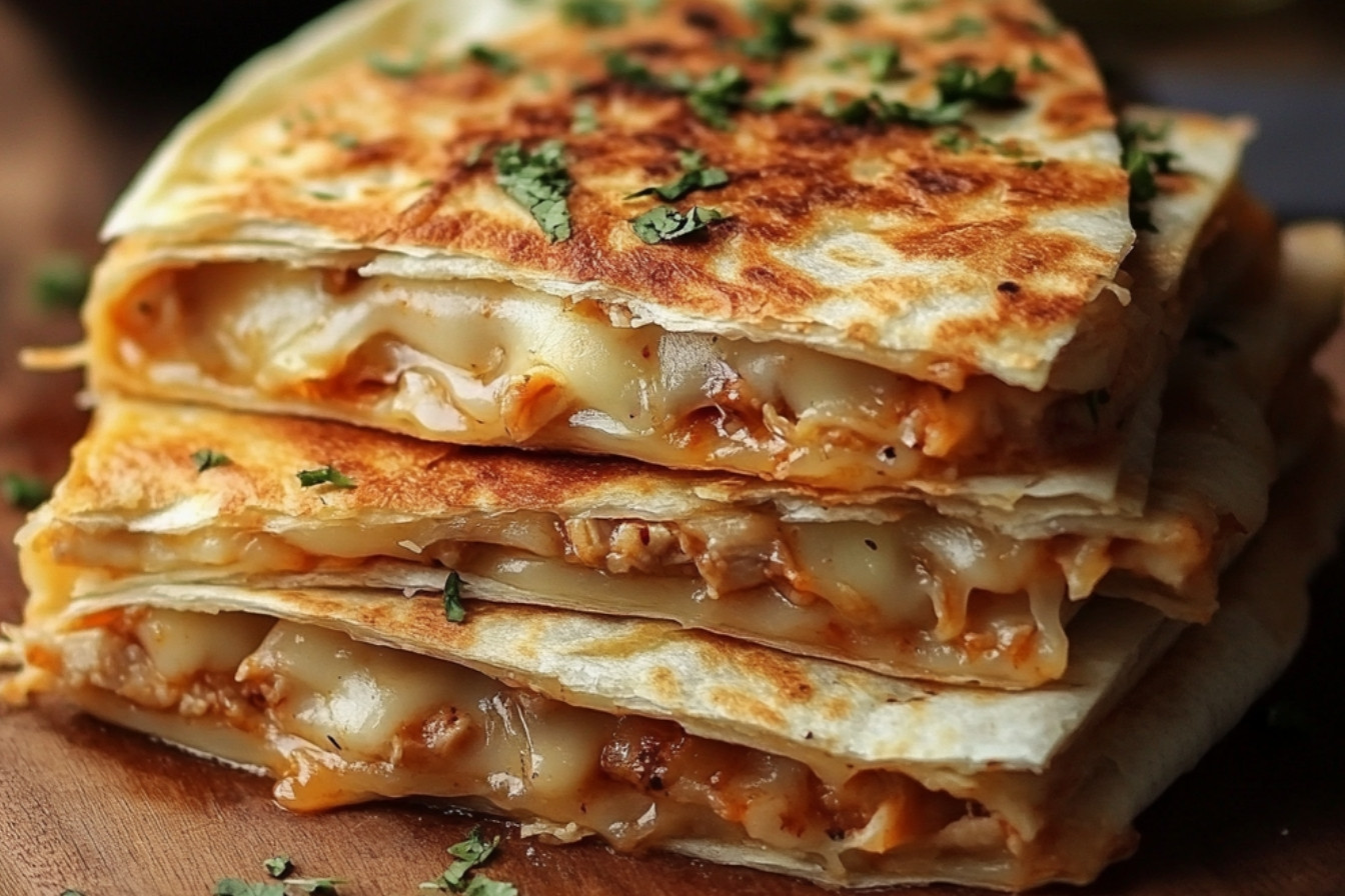 Wontony quesadillas z kurczakiem i serem