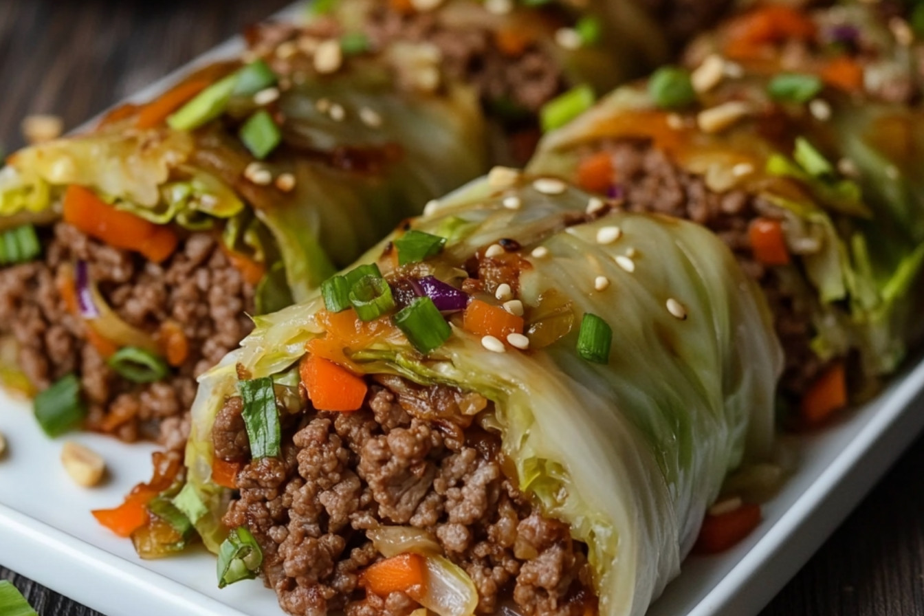 Zawijane mięso wołowe z kapustą