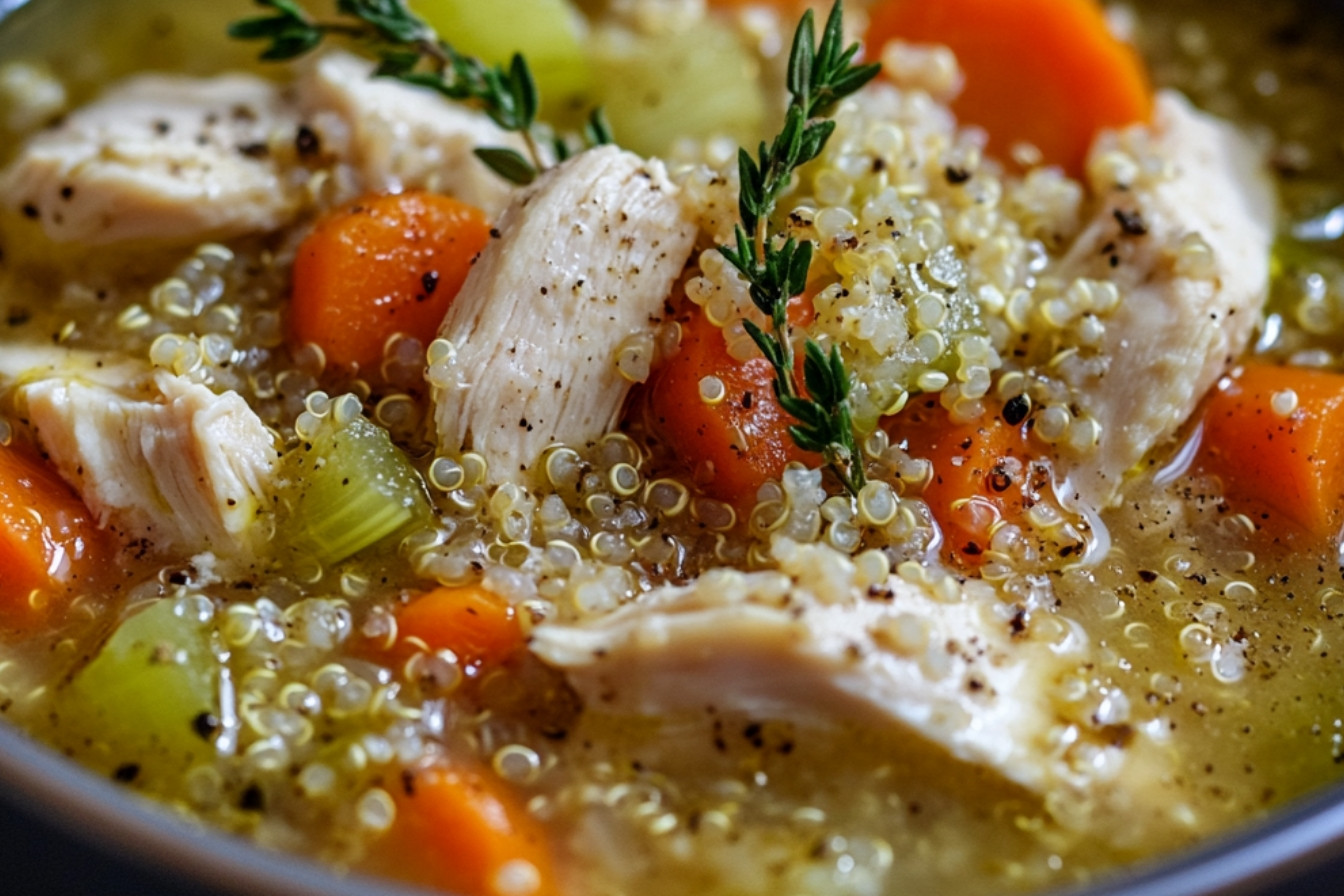 Zupa z kurczaka i quinoa