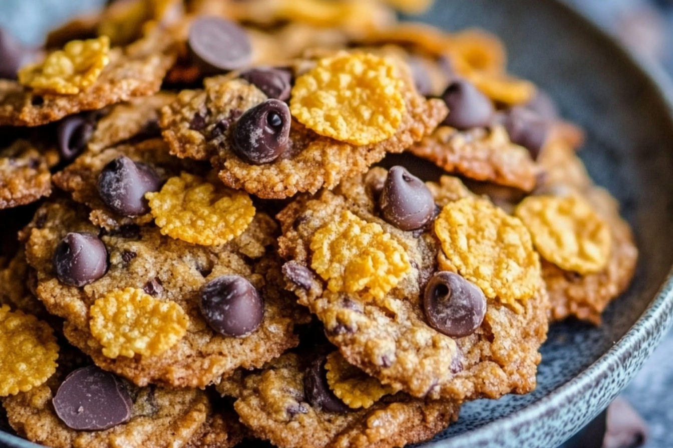 Ciasteczka czekoladowe z płatkami kukurydzianymi