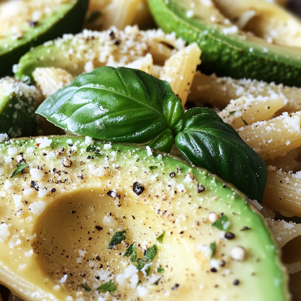 Makaron z sosem awokado