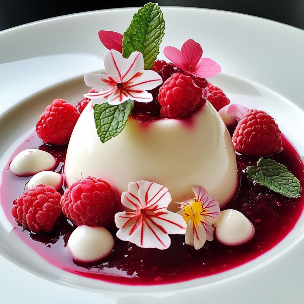 Panna Cotta z malinami