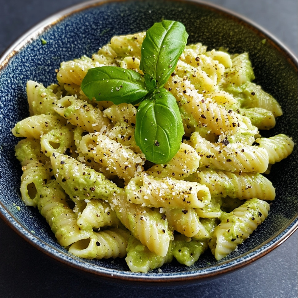 Makaron z sosem awokado