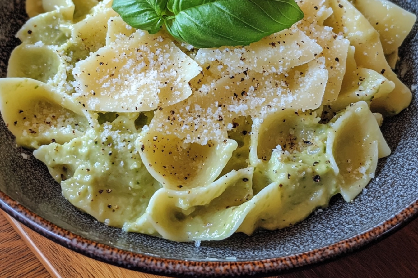 Makaron z sosem awokado